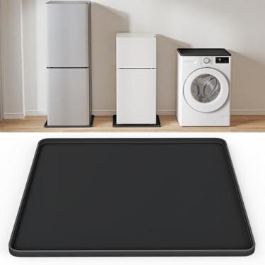 Imagem de NAMTSO Mini tapete de geladeira para protetor de piso – Mini bandeja coletora de geladeira com borda elevada à prova de vazamento, tapete de silicone antiderrapante sob a geladeira para ar