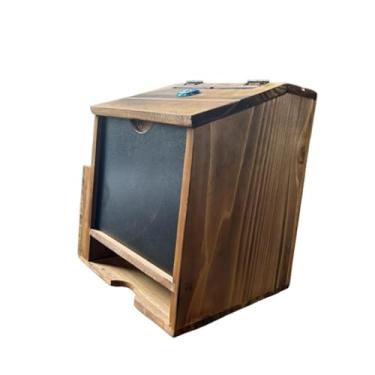 Imagem de Ｂｅｓｇａ Caixa de sugestões de madeira, caixa de correio, de doações com fechadura para arrecadação de fundos, entrega de gorjetas para uso doméstico