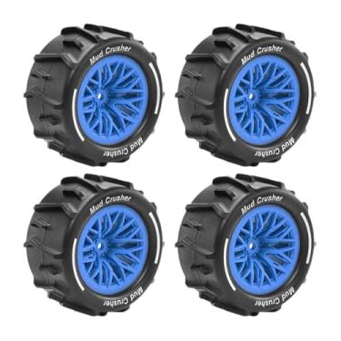 Imagem de simhoa 4x 1/18 Escala RC Pneus Componentes Peças de Reposição Profissional para Granito, Azul