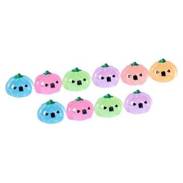 Imagem de Generic 10 peças mini figuras luminosas de Halloween enfeites de Halloween micro paisagem para desktop, Abóbora 2.8cm X 1.9cm