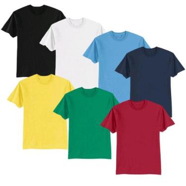 Imagem de Kit 2 Camiseta básica infantil e juvenil Unissex 2 ao 16 cores sortida