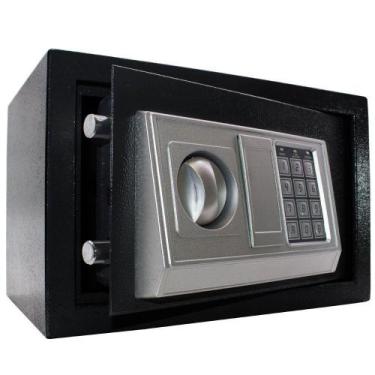 Imagem de Cofre digital eletrônico Preto 31x20x20cm senha e chave BM96-X - Lorbe