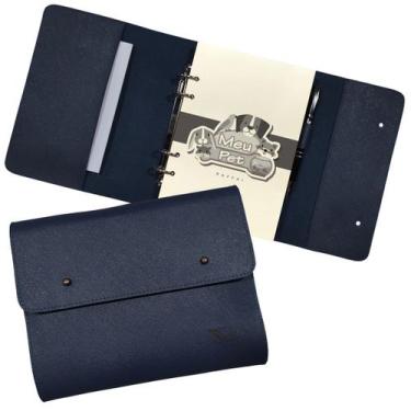 Imagem de Agenda Meu Pet 184-R Raffai Couros, Azul Jeans