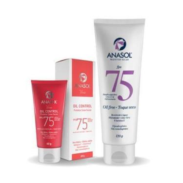 Imagem de Combo Anasol Protetor Corporal FPS 75 + Protetor Facial Oil Control FP