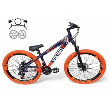 Imagem de Bicicleta Aro 26 Vikingx Tuff X25 Freeride Câmbios Shimano 21v Freio H