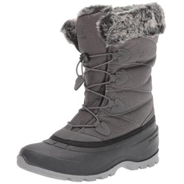 Imagem de Kamik Botas femininas de inverno Momentum 3 isoladas, vermelho tijolo, Carvão, 37