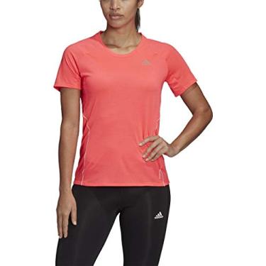 Imagem de adidas Camiseta feminina Adi Runner sinal rosa médio