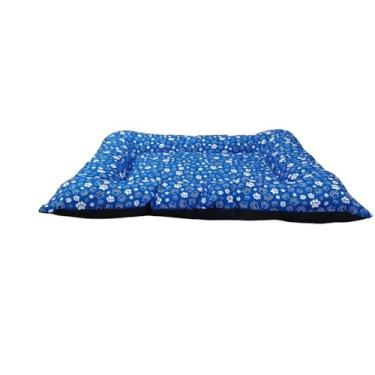 Imagem de Colchonete Pet Macio Para Cachorro P-XG Caminha Cama Alta Durabilidade Lavável com Zíper Confortável (Azul, M - 62x50 cm)