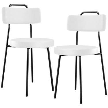 Imagem de Kit 02 Cadeiras Decorativas Estofada Para Sala De Jantar Barcelona L02