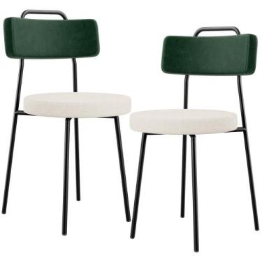 Imagem de Kit 02 Cadeiras Decorativa Estofada Sala De Jantar Barcelona L02 Facto