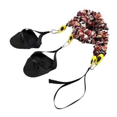 Imagem de UGPLM Equipamento de treinamento de faixa de resistência para natação, elástico profissional com pás de mão, faixa de treino para força de braço de natação, Vermelho 20 Libras