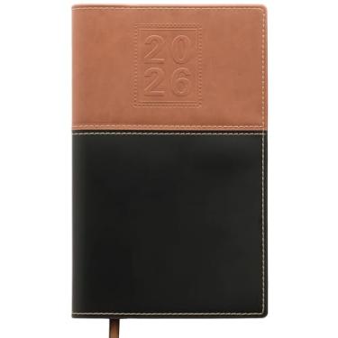 Imagem de Calendário planejador 2026, 12,7 x 20,3 cm: Inclui 14 meses (novembro de 2025 a dezembro de 2026) / Agenda semanal/organizador de calendário mensal de 2026 (marrom/preto)