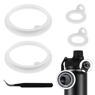 Imagem de 5 peças de juntas de substituição de silicone para tampa Takeya Actives, com pinça, anel de vedação à prova de vazamento para garrafas de água de 18/22/24/32/1,134 g