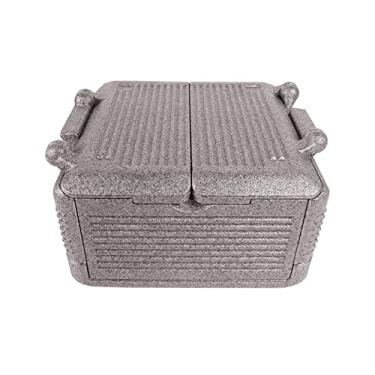 Imagem de Caixa térmica dobrável, dobrável, acampamento, caminhada, churrasco, piquenique, acampamento ao ar livre, refrigerador térmico de 25 L, caixa de gelo, mantém frio e quente, refrigerador de carro