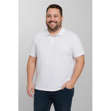 Imagem de Camiseta Polo Plus Size Masculina Branca para Sublimação - Cortesul, G