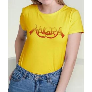Imagem de Camiseta Camisa Algodão Feminina Masculina Adulto Banda de Rock Angraa