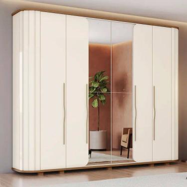 Imagem de Guarda-Roupa Casal 6 Portas Bater 6 Gavetas Premium Henn Roupeiro