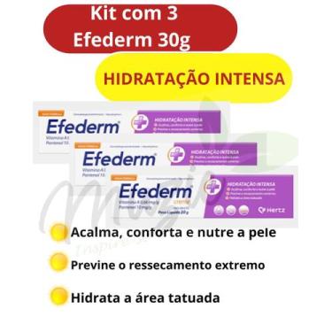 Imagem de Kit Com 3 Efederm Creme Recuperação Da Pele 30g Cada Bisnaga Kley Hert