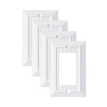 Imagem de Placas de parede de fibra de bambu Funkiim, 1 gangue, branco, pacote c