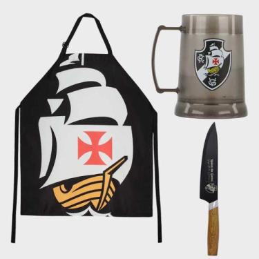 Imagem de Kit Faca, Avental Caneca Gel Vasco - Kits, Único