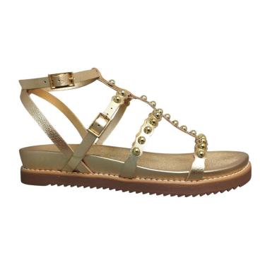 Imagem de Papete Sandalia Feminina Via Marte Dourada 19603