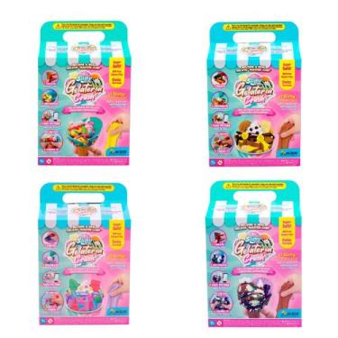 Imagem de Kit slime de sorvete gelateria slimy sortido - candide 36013