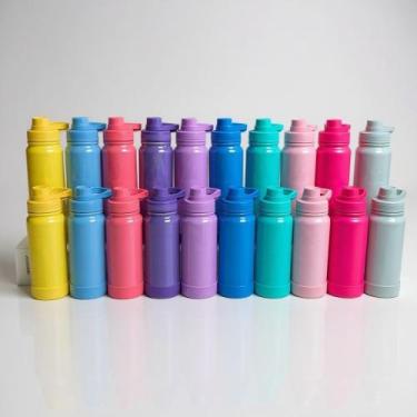 Imagem de Garrafa Térmica 600ml/800ml Inox Premium Tampa Antivazamento Bico Rosq