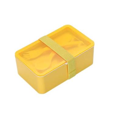 Imagem de Recipiente retangular para alimentos Bento Lunch Box Niiyen amarelo