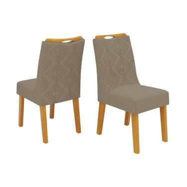 Imagem de Cadeira De Cozinha Stela Kit 2 Un Ipe-linho Bege - Dj Móveis