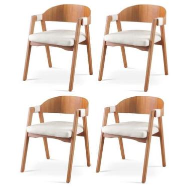 Imagem de Kit 4 Cadeiras para Sala de Jantar Luna - Zurc Decor