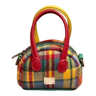 Imagem de Mini bolsa transversal, bolsa de ombro pequena estilo vintage, capa de fone de ouvido compacta com alça ajustável, Vermelho