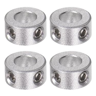 Imagem de 4 peças de colar de eixo de 6 mm de diâmetro de liga de alumínio, 12 mm OD, 6 mm de largura, para eixo de carrinho de mão de roda, conjuntos de caixa de engrenagens, máquinas-ferramentas CNC