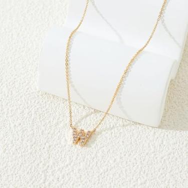 Imagem de 1 conjunto de letras A-Z banhado a prata com colar de diamantes para mulheres, colar feminino, joia fina, presente para mamãe, 48.5cm, Cobre, Sem Pedra Preciosa