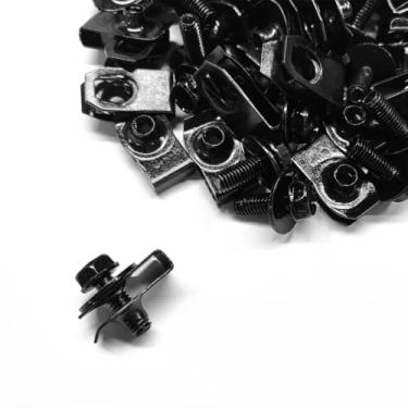 Imagem de MTRPS Kit de parafusos de corpo M6-1.0 de 50 peças, porcas em U extrudadas e parafusos de parafuso de para-lama de cabeça sextavada, retentores de metal push pull resistentes à ferrugem para