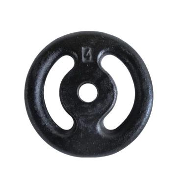 Imagem de Anilha Ferro Fundido Pintada Fitness Academia 4Kg