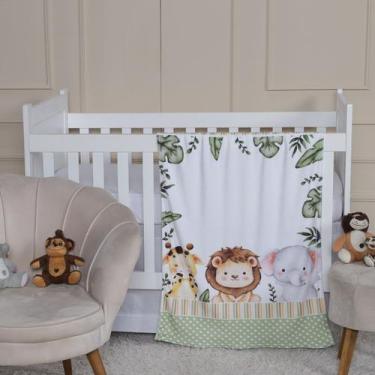 Imagem de Manta Soft Estampada Baby 0,75 x 1,00 Quarto Bebê Aconchegante Criança