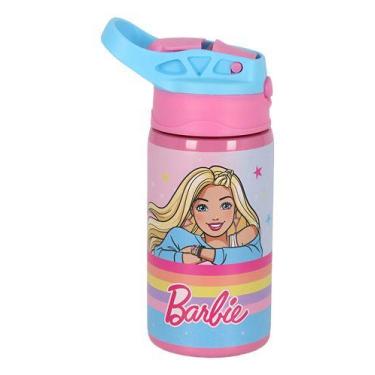 Imagem de Garrafa Infantil Meninas Barbie Aço Inox 500ml - Luxcel, Azul