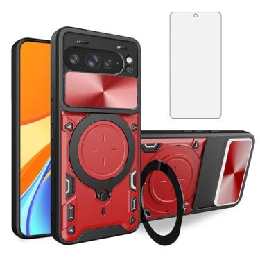 Imagem de Asuwish Capa de celular para Google Pixel 9 Pro XL/10 Pro XL capa magnética para câmera deslizante com protetor de tela e suporte de anel para celular híbrido fino Pixel9 9Pro Nine Pixel10 10Pro LX