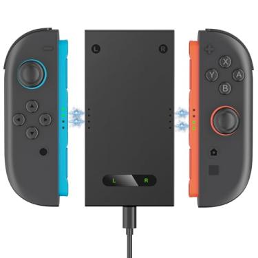 Imagem de Cabo de carregamento Switch 2 para Joy-Con, NS 2, compatível com Nintendo Switch 2 Joy con, Play While Charging, carregador portátil NS 2 com indicadores – Preto