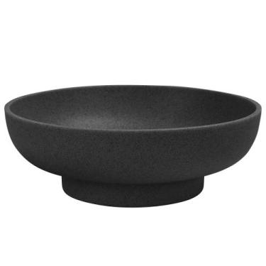 Imagem de Taça decorativa YMXYJM de resina grande para decoração de casa preta