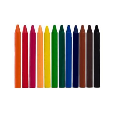 Imagem de Giz de Cera Caixa com 6 ou 12 Cores Fino 88mm (12 CORES)