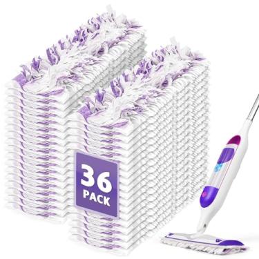 Imagem de AIR U+ Pacote com 36 refis descartáveis de esfregão elétrico para esfregão Swiffer Power, refil de reposição multisuperfície engrossado de 14 camadas sem cheiro para limpeza de superfícies de piso