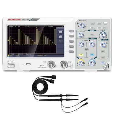 Imagem de HANMATEK Osciloscópio digital dos1202 de largura de banda de 2000 MHz com 2 canais e tela de 7 polegadas / 18 cm, display tft-lcd, kit de osciloscópio profissional portátil com taxa de amost