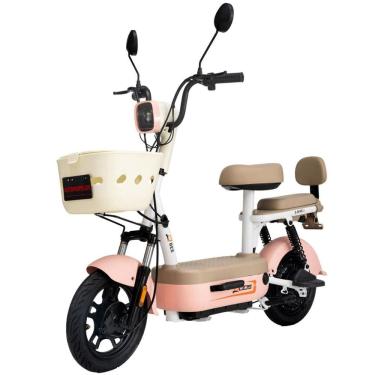 Imagem de Bicicleta Elétrica Scooter com Alarme 500W 48V Bee Rosa Duos