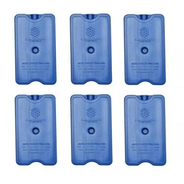 Imagem de Placa Gelo-x Gel Rígido Reutilizável 500ml 17x10x3cm Gelotech Kit c/ 6