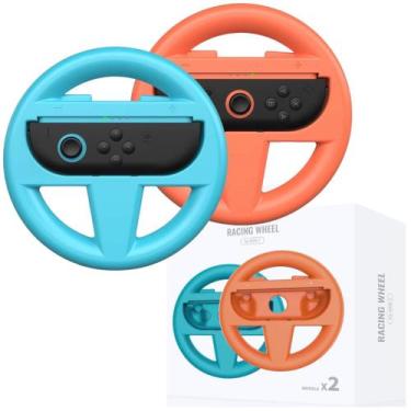 Imagem de 2 Volante Suporte Para Nintendo Switch 2 Joy-con Grip Azul e Vermelho 