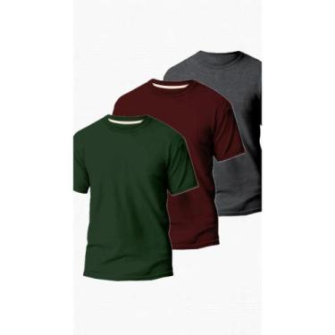 Imagem de Camisetas Lisa Unissex 100% Algodão Kit 3 Camisas Básicas - Propria, B