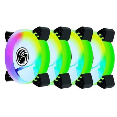 Imagem de Kit 4 Coolers 120mm ARGB Slim com Controladora BrazilPC