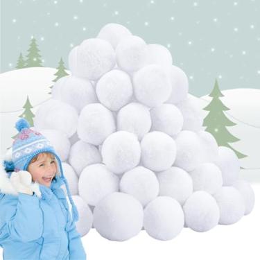 Imagem de Lunhans Conjunto De Luta Bolas Neve Para Ambientes Internos Com 100 Peças, Falsas Crianças, Artificiais Decoração Natal, Pelúcia Realista Branca Áreas Externas