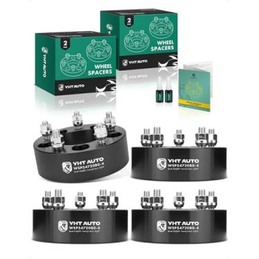 Imagem de YHTAUTO Espaçadores de roda de 12,7 x 12 cm, 5 cm, compatível com espaçadores de pneu Camaro, Corvette, Blazer, S10, S10 Blazer, XLR, Firebird, Sonoma, Jimmy 5 x 120 mm com 5 pinos de grau M12 x 1,5 e 12,9, furo do cubo de 87,1 mm, 4 peças